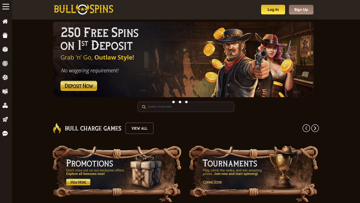 BullSpins Casino Desktop screenshot